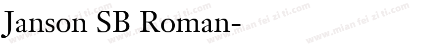 Janson SB Roman字体转换